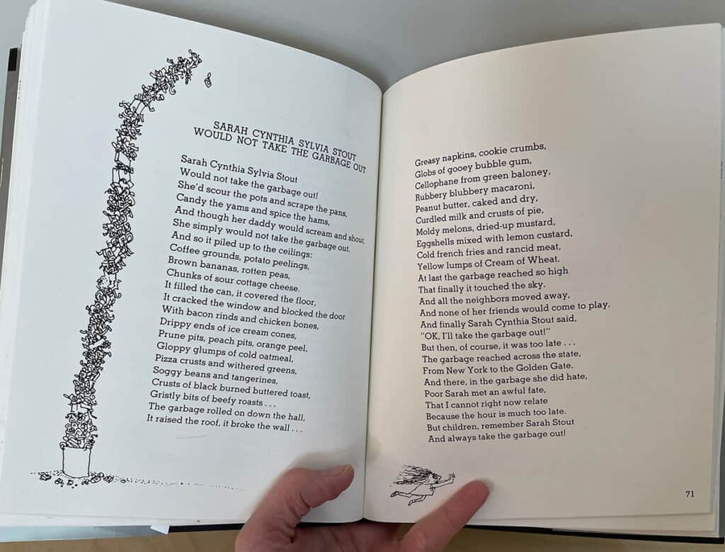 Montessori Language Curriculum, Poetry, Oral Language, Shel Silverstein, Where the Sidewalk Ends, language activities 2-year-olds, 3-year-olds, toddlers, preschoolers