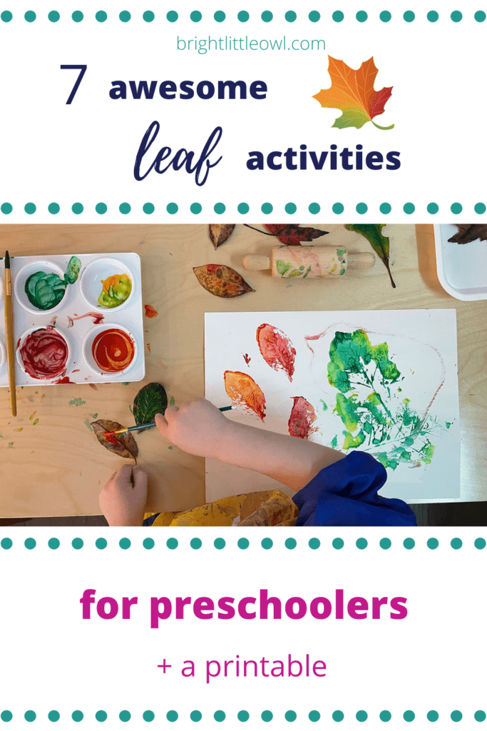 leaf activities, montessori, homeschooling, art, paint