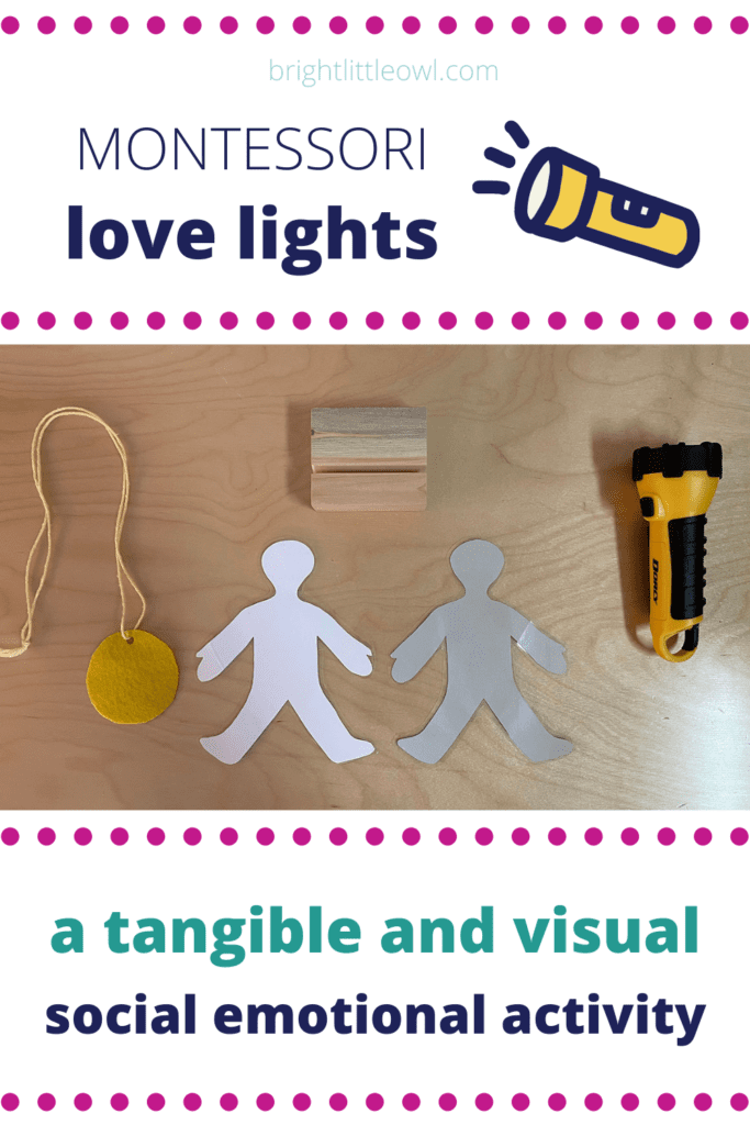Montessori love light pin