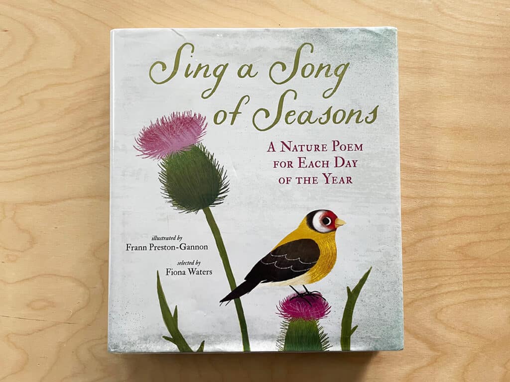 poetry for children, Montessori, book list, preschool, Sing a Song of Seasons