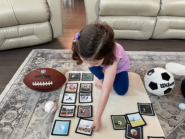 Montessori, go together cards, sports