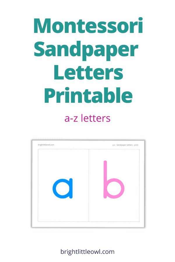 sandpaper letters a-z printable pin
