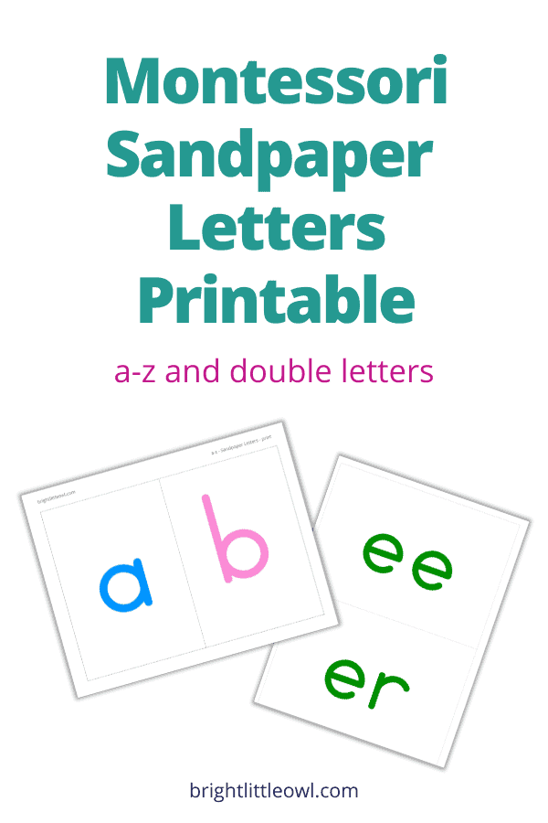 sandpaper letters printable pin