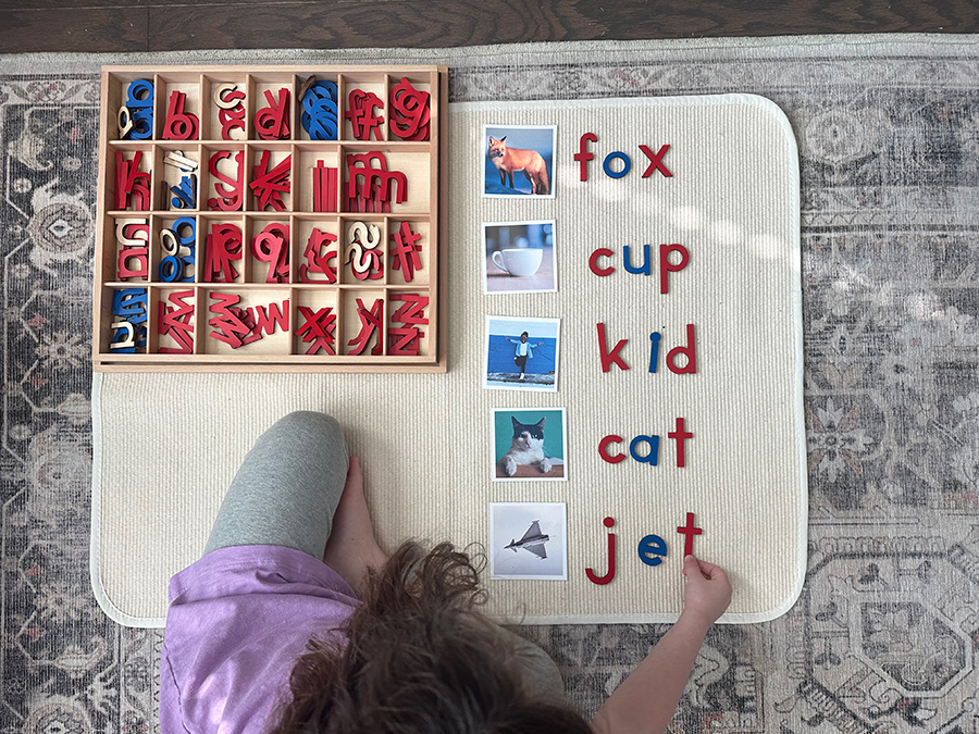 making words, Montessori, moveable alphabet