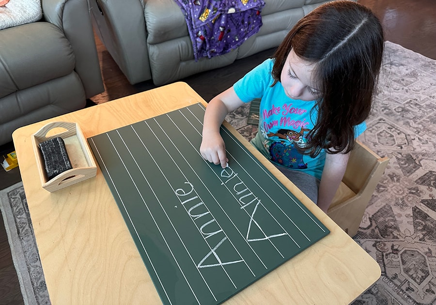 chalkboard, Montessori, handwriting