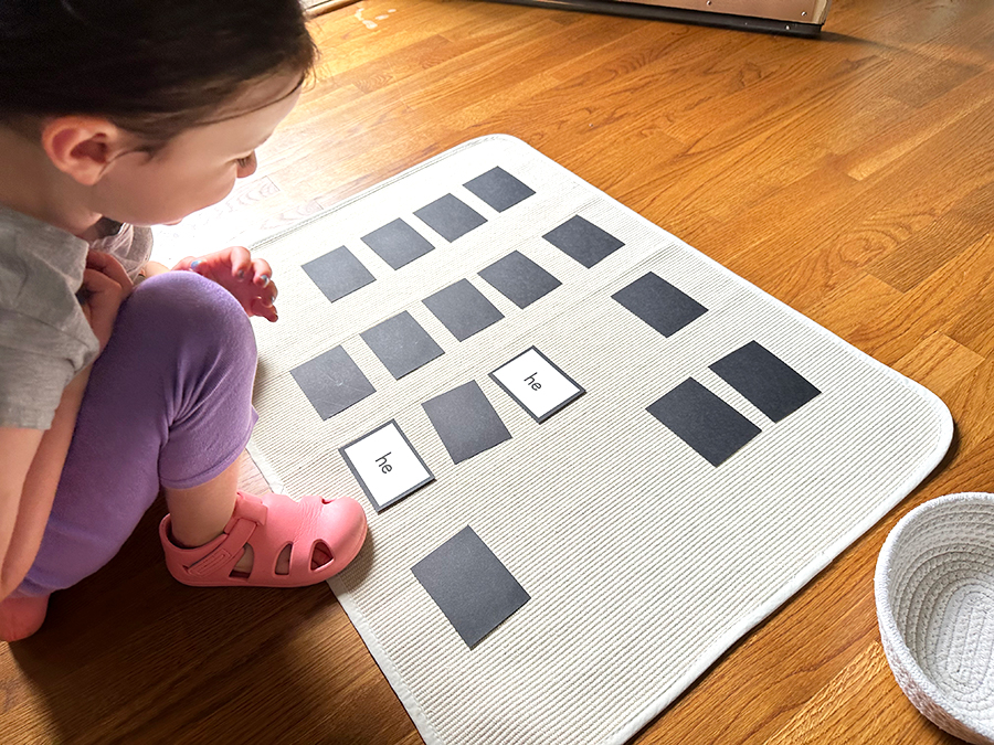 Montessori, sight words, puzzle words